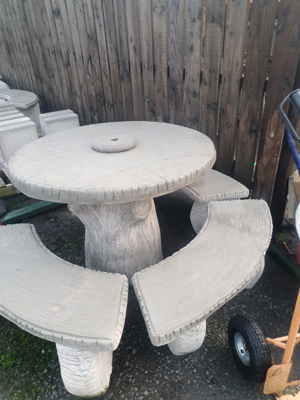 Concrete Patio Table 3 Bench Seats In Saintfield County Down