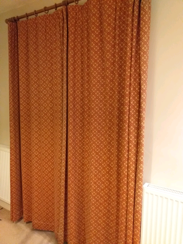 Pair of long made to measure pencil pleat curtains | in Norwich