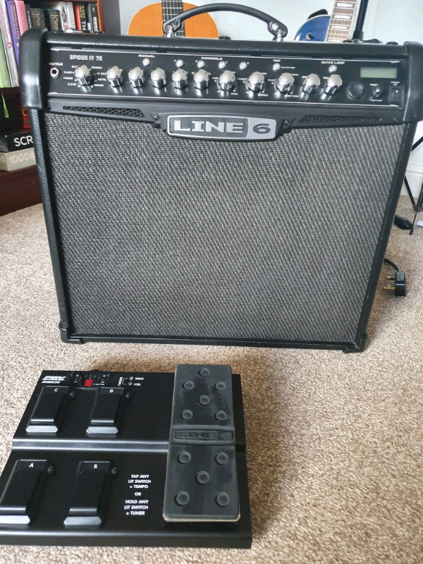 Line 6 Spider IV 75 watt amp w/ FBV Express MKII pedal | in Trowbridge