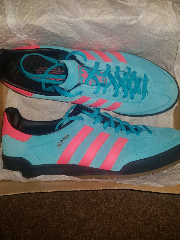 Adidas light blue jean trainers size 8 | in Mayfield, Midlothian | Gumtree