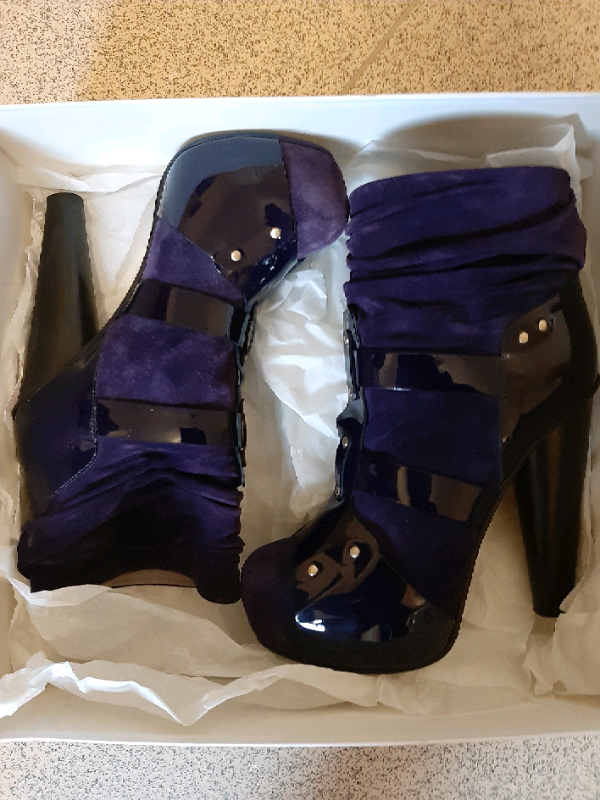 versace purple boots