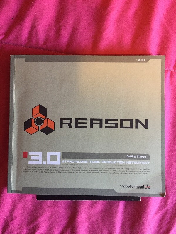 Propellerhead Reason 8 License plus manuals, see description