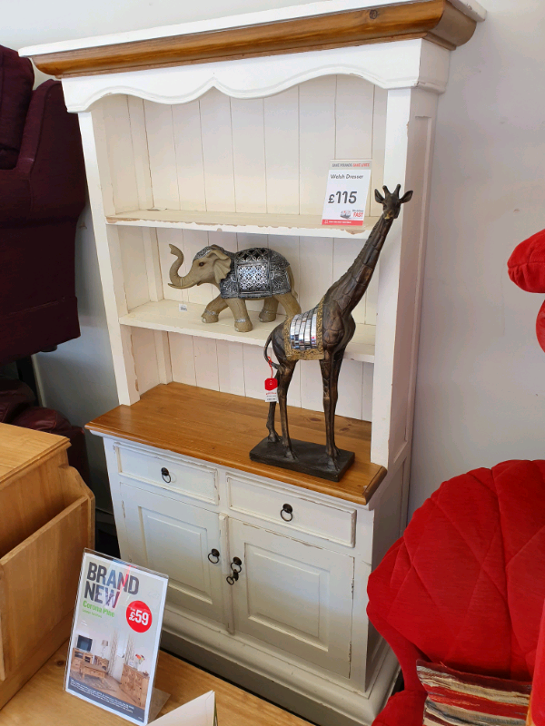 Bhf White Pine Shabby Chic Tall Dresser In Huddersfield West