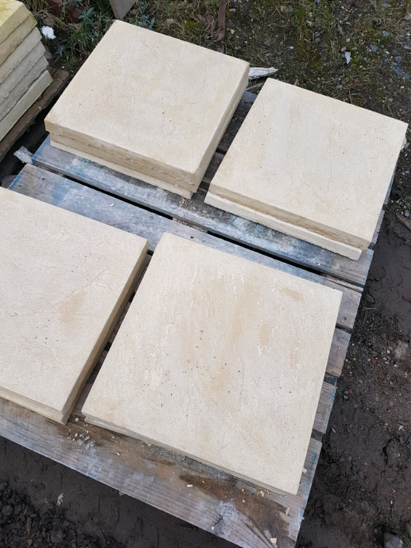 Buff 450x450x38 concrete riven paving slabs in Prudhoe, Northumberland Gumtree