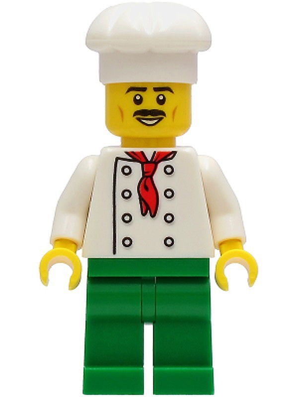 Chef - White Torso with 8 Buttons, No Wrinkles Front…