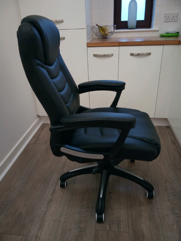 Songmics executive office chair, height adjustable, ergonomic in