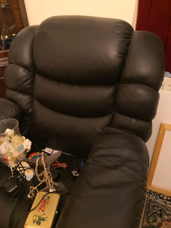 Lazy Boy Leather Recliner Massage And Fridge In Beeston