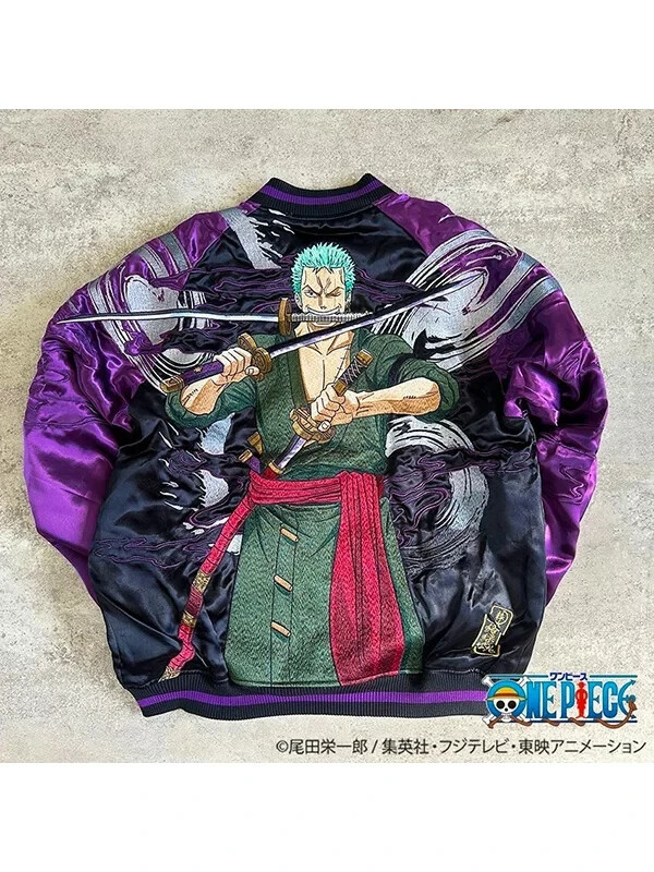 XL size ONE PIECE Roronoa Zoro reversible Sukajan Jacket | eBay