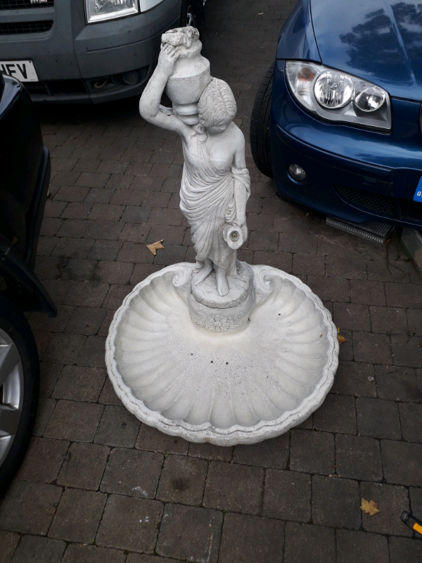 1970s Garden stone water fountain feature in Knightswood, Glasgow