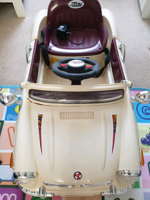 Kids electric retro ride along car in NewcastleunderLyme