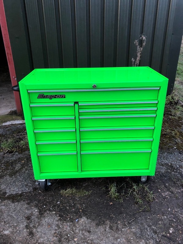 Snap On roll cab, Toolbox, chest, Tool Box In green in Stamford
