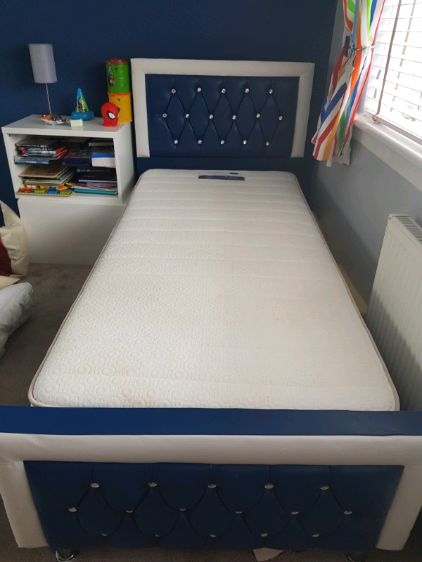 Single Leather Bed Bling And Silent Night Memory Micacoil In Milton Of Campsie Glasgow Gumtree