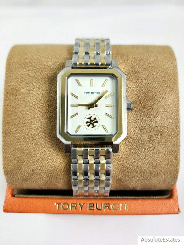 NEW Tory Burch Robinson Two Tone Gold & Silver Watch TBW1501