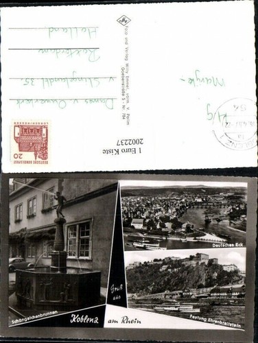 2002237,Koblenz am Rhein Totale Deutsches Eck Festung Ehrenbreitstein Schängelch img