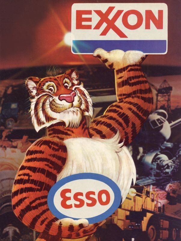 1972 ESSO Gasoline - Name Change to EXXON NEW Sign 24x30