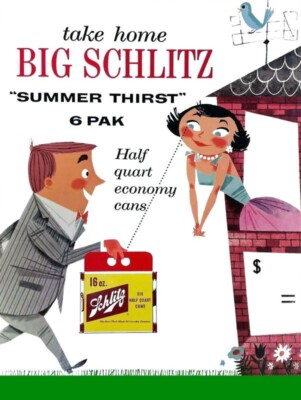 Take Home Big Schlitz Beer for Summer Thirst! NEW METAL SIGN: 12x16'' Ships Free