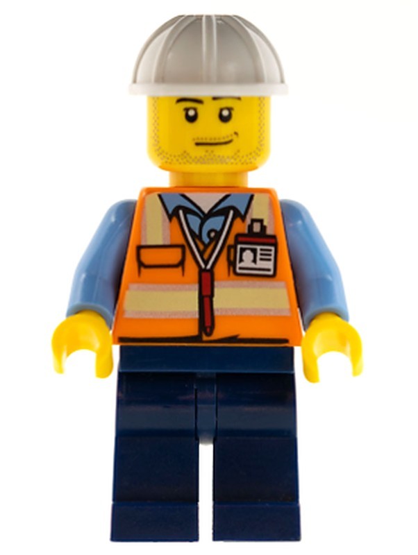 Space Engineer, Male, Orange Vest, Dark Blue Legs (cty0557)