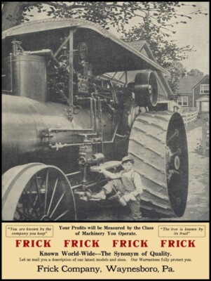 1911 Frick Steam Traction Engine NEW Metal Sign: 12x16'' Ships Free