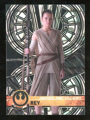 REY 2017 Topps Star Wars High Tek HEROES AND VILLAINS Parallel SP /50