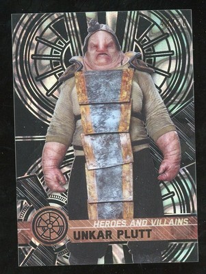 UNKAR PLUTT 2017 Topps Star Wars High Tek HEROES AND VILLAINS Parallel SP /50