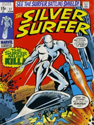 The Silver Surfer #17 NEW METAL SIGN: Silver Surfer Versus SHIELD