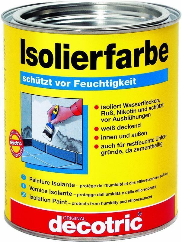 Baufan decotric Isolierfarbe - Schutzanstrich Feuchtraumfarbe Schimmelfarbe weiß