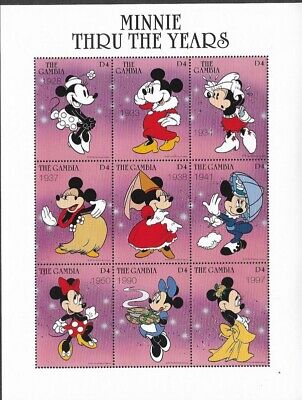 DISNEY STAMPS SPECIAL SHEET  ''MINNIE MOUSE'' MNH ANIMATION CARTOONS GAMBIA