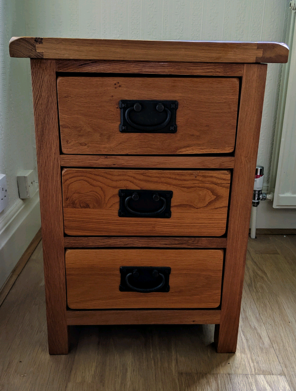 Solid rustic oak bedside table in South East London, London Gumtree