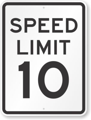 Aluminum Speed Limit Aluminum Weatherproof 8'' x 12'' Sign p00602