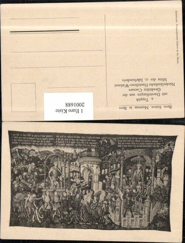 2001688,Bern historisches Museum Teppich m. Darstellungen aus d. Geschichte Caes img