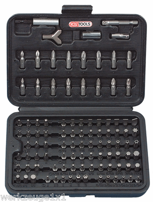1/4'' Profi Bit-Satz, 100-tlg.  911.2026 Bits TX Torx PZ PH LS PZD T15 TB*