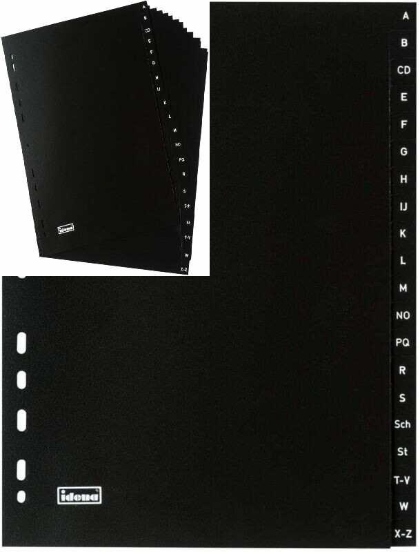 Idena 302022 - Register A - Z, DIN A4, 20-teilig Etiketten, Register & Stempel 