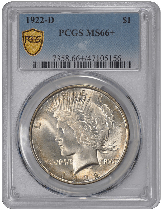 1922-D Peace PCGS MS 66 +
