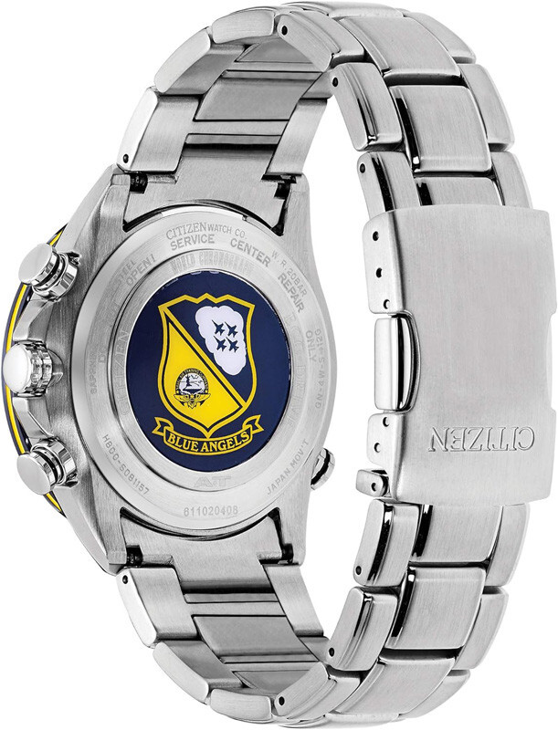 Pre-owned Citizen Promaster Sky At8020-54l Blue Angels Eco-drive Solar Atomic Men Watch