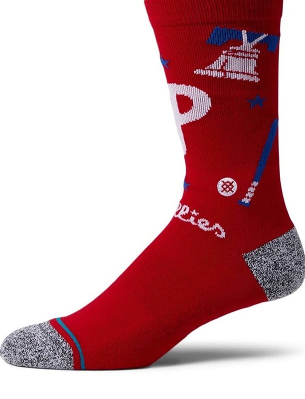 Stance Mens Shoe Size 9-13 Infiknit Casual MLB Philadelphia Phillies Crew Socks