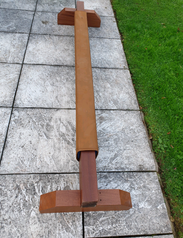 Bespoke 8ft Solid Wood Gymnastics Low Beam with Detachable Padding in
