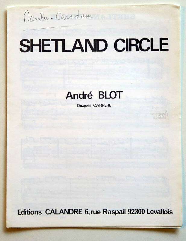 Partition Sheet Music Andre Blot : Shetland Circle * 80'S AccordÃ©On Musette