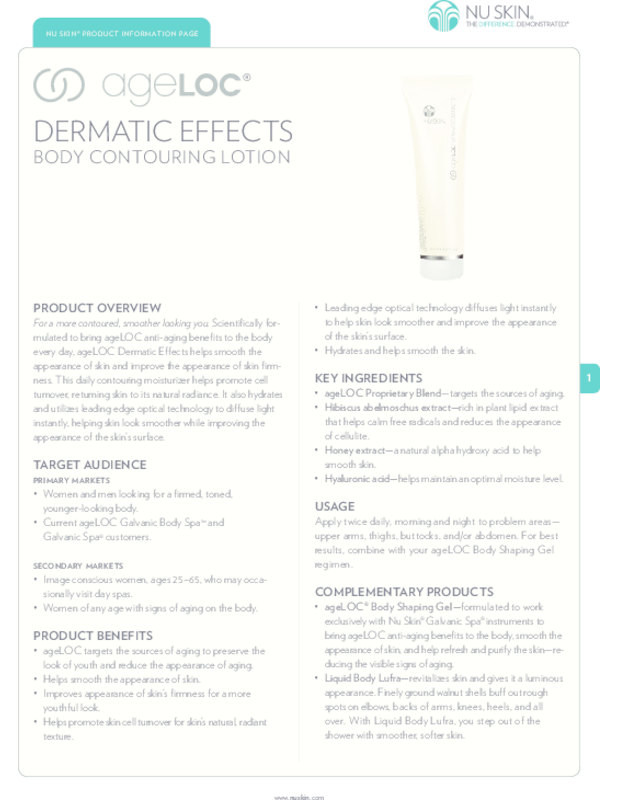 10/25  Nu Skin  NuSkin  AgeLoc   DERMATIC EFFECTS    -NEW STOCK-   10/2025