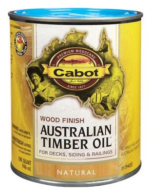 Cabot Transparent 19400 Natural Oil-Based Australian Timber Oil 1Qt. (4-pack)