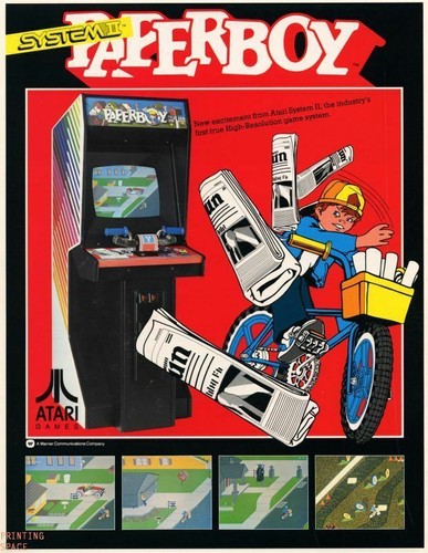 namco Paperboy アーケードゲーム パンフレット チラシ namco Paperboy アーケードゲーム パンフレット チラシ