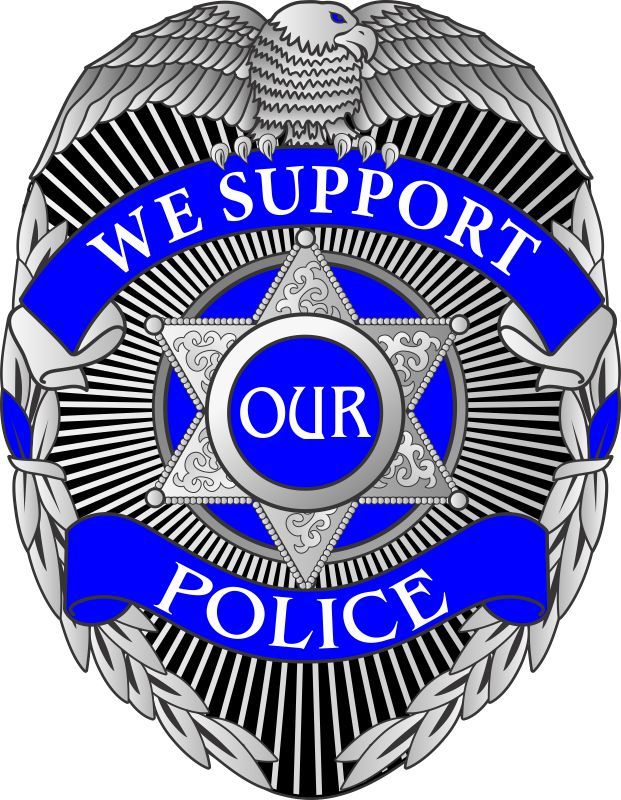Thin Blue Line Decal - We Support our Police Blue Line decal - Various Sizes