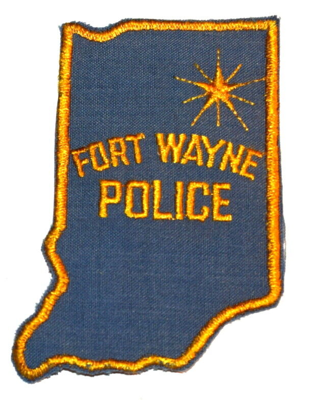 FORT WAYNE INDIANA IN Sheriff Police Patch – STAT SHAPE – VINTAGE OLD MESH ~