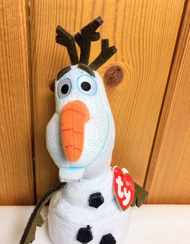 Ty Disney Sparkle Beanie Babies Frozen Olaf Regular Small Brand New With Tags
