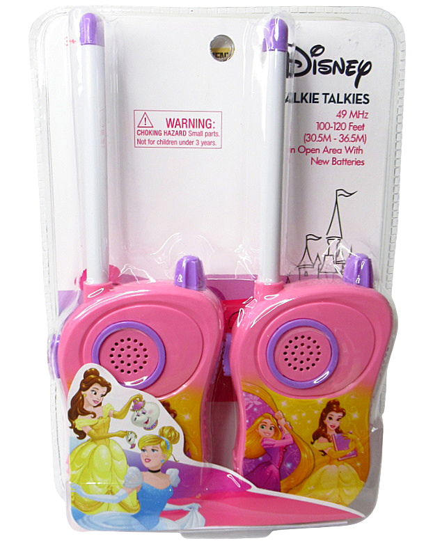 Disney Princesses Pink Walkie -Talkies Securely Talk With Your Friends 49 MHz