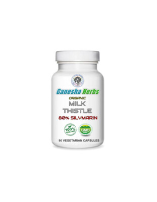 Organic Milk Thistle Extract 80% Silymarin 90 Veggie Capsules Liver Health Detox