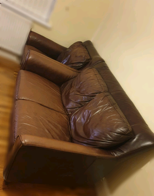 BROWN LEATHER SOFAS BARGAIN in Sandwell, West Midlands Gumtree