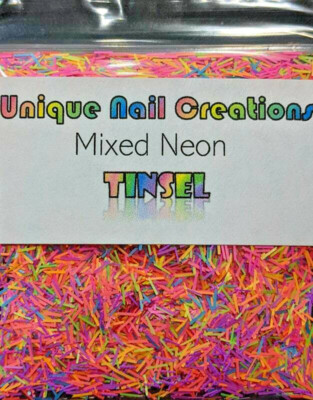 TINSEL~NEW COLORS ADDED~U CHOOSE~Nail Acrylic Gel Body Art Face Festival Crafts 