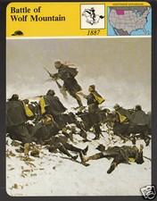 BATTLE OF WOLF MOUNTAIN 1887 Indian Wars Montana STORY OF AMERICA CARD