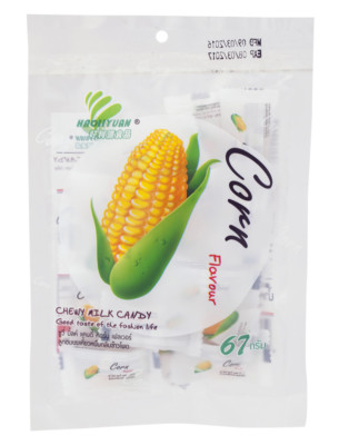 Chewy Corn Candy Delicious Thai Fruit Premium Snack International Food 67g.