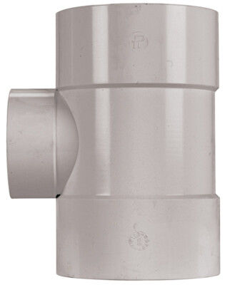 Plastic Trends 6in Dia x 6in Dia x 4in Dia Hub To Hub To Hub PVC Reducing Tee